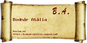 Bodnár Atália névjegykártya